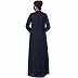 Designer Coat abaya with printed Contrast- Navy Blue Designer Coat abaya with printed Contrast- Navy Blue